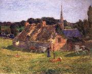 Paul Gauguin The Field of Lolichon and the Church of Pont-Aven oil